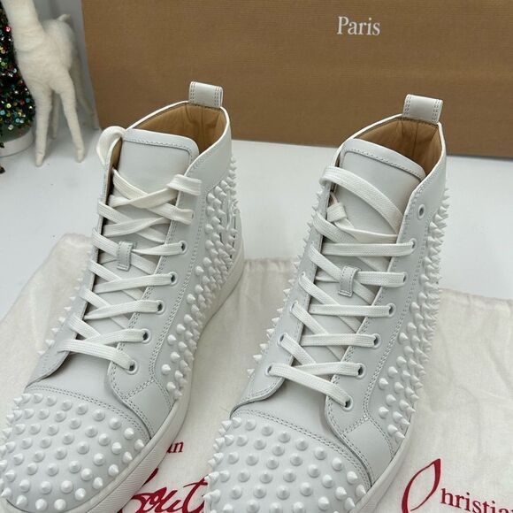 Men’s Christian Louboutin all over spikes high top sneakers size 44 made Italy - Picture 4 of 12